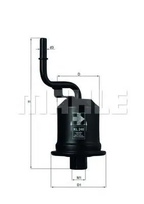 Топливный фильтр KL246 Mahle Original